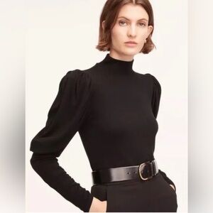 NWT REBECCA TAYLOR Drape Sleeve Mock Neck Top